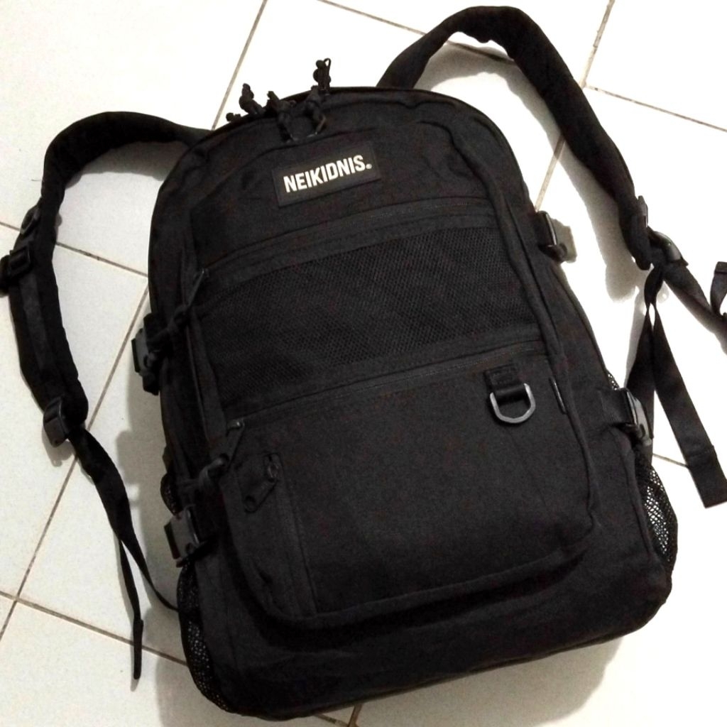 TAS RANSEL LAPTOP  NEIKIDNIS ABSOLUTE BLACK BACKPACK