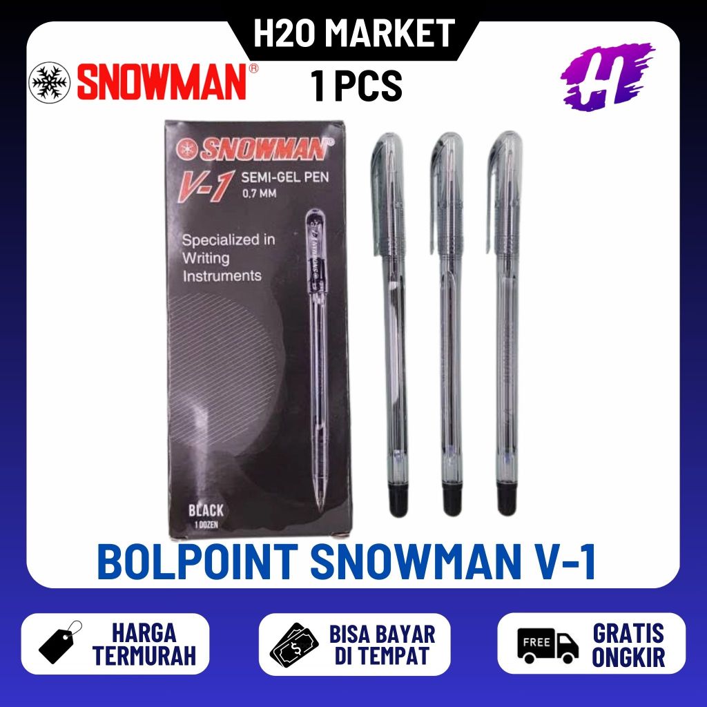 

1 Pcs BOLPOINT SNOWMAN V-1 0.7 MM