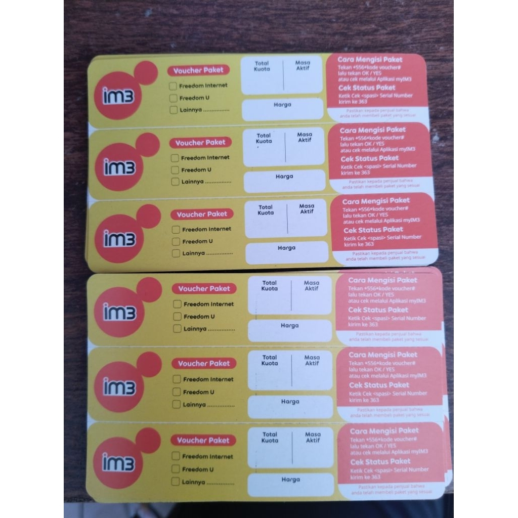 VOUCHER INDOSAT KOSONG/BELUM ADA KUOTA