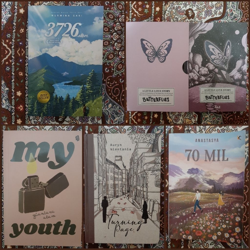 [Preloved] Novel Turning Page - 3726 MDPL - Butterflies- 70 MIL - My Youth
