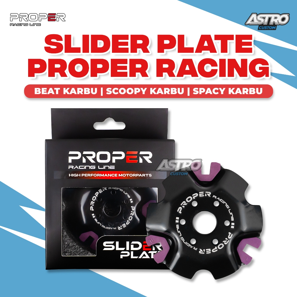 Proper Slider Plate Beat Scoopy Karbu Spacy KVY Sliding Plate Tutup Rumah Roller Pulley Racing Line