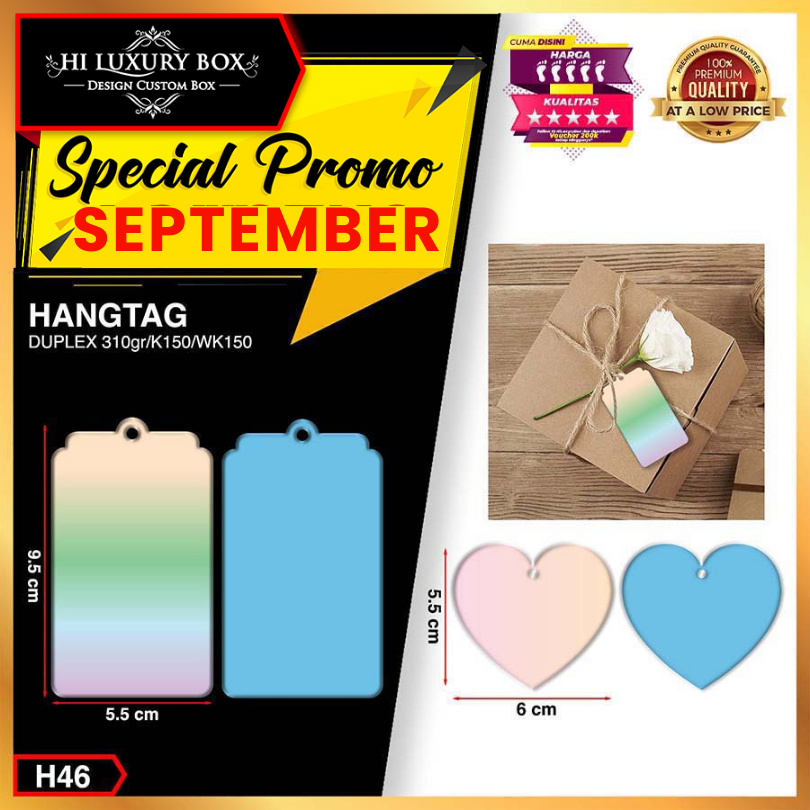 

Hangtag|Polos|Murah|Label|Premium|Aksesoris Packaging|H46