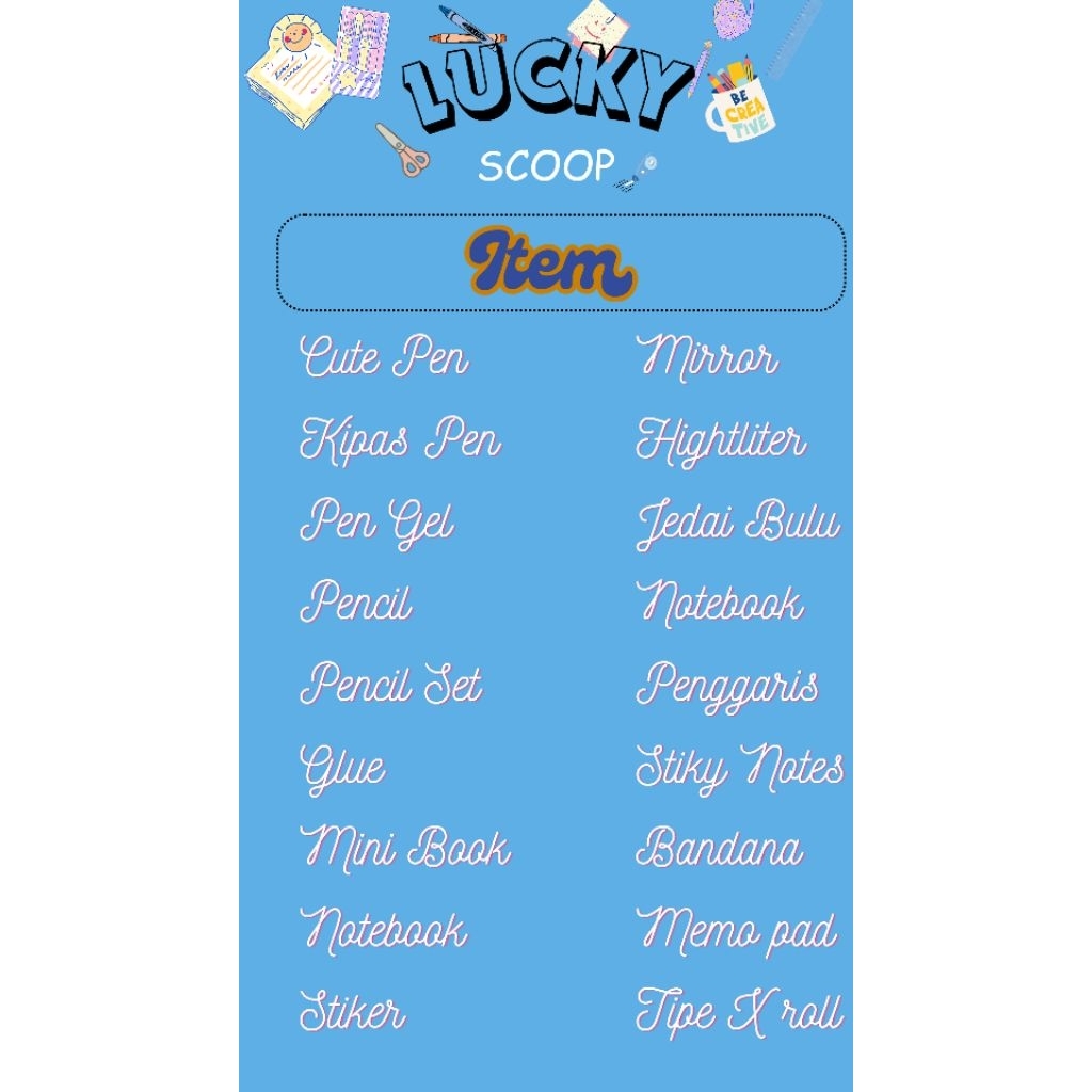 

Lucky scoop stationary || Mistery Scoop