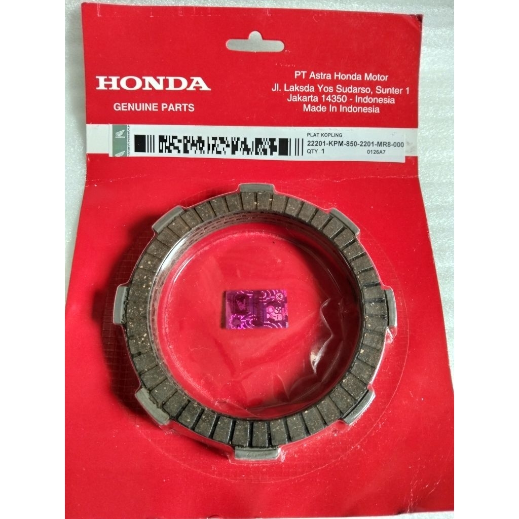 kampas kopling honda-22201-KPM-850-22201-MR8-000- CRF 150- VERSA -5PC- original