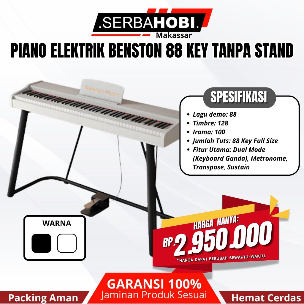 Piano Digital Benston 88 Key / BENSTON PIANO DIGITAL 88 TUTS