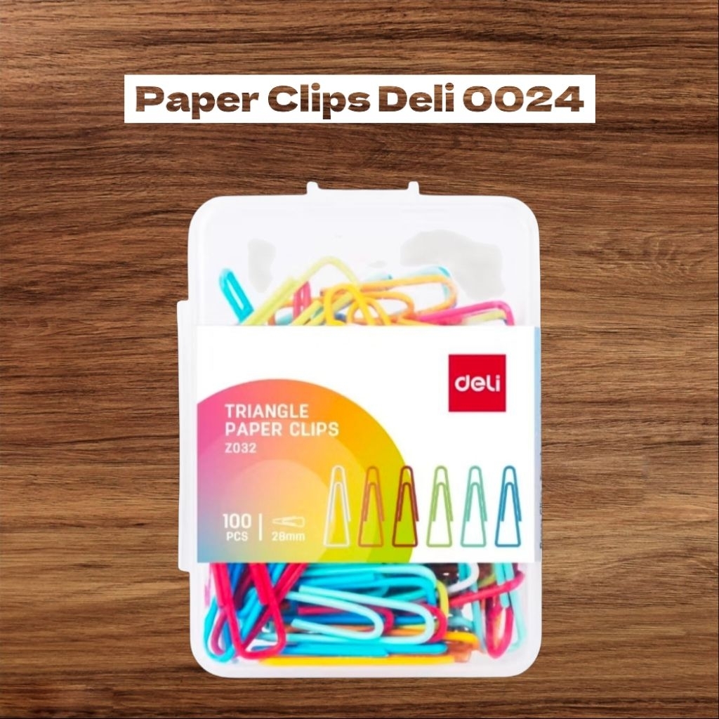 

Paper Clips Deli 0024 | Klip Kertas Warna-Warni Isi 100 Pcs