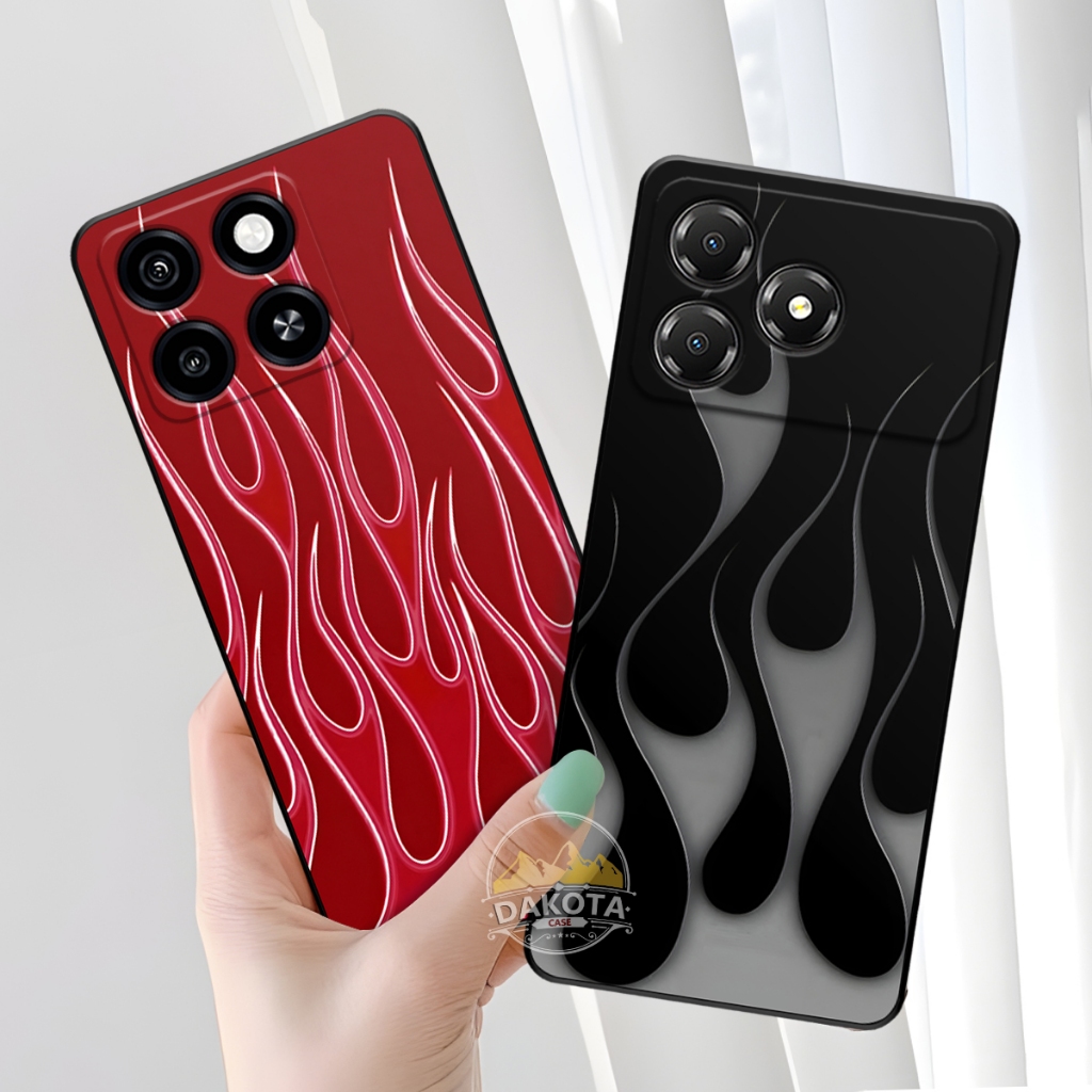 DAKOTA | Casing Silikon Hp ZTE Blade A36 | ZTE Blade A56 UV Printing Gambar Firee | Case Lentur grat