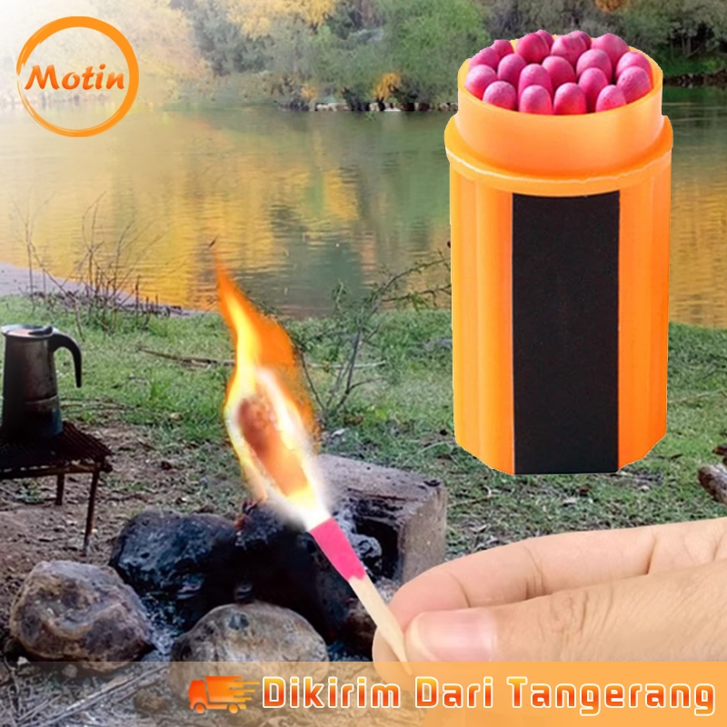 20Pcs/Box Korek Api Kayu Windproof Waterproof Matches Emergency Fire Starter