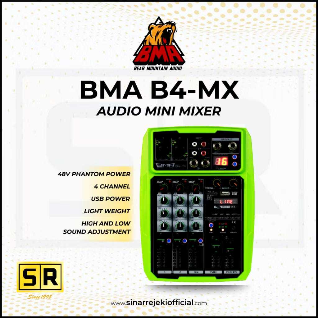 Mini Mixer BMA B4-MX 4 Channel / Mini Audio Mixer 4 CH