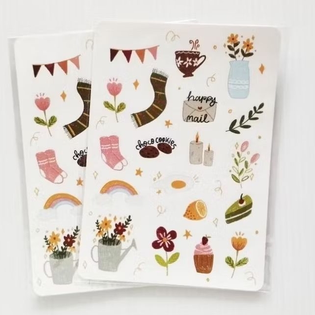 

Mini stiker vinyl mix season / bujo sticker seri mix season for journaling