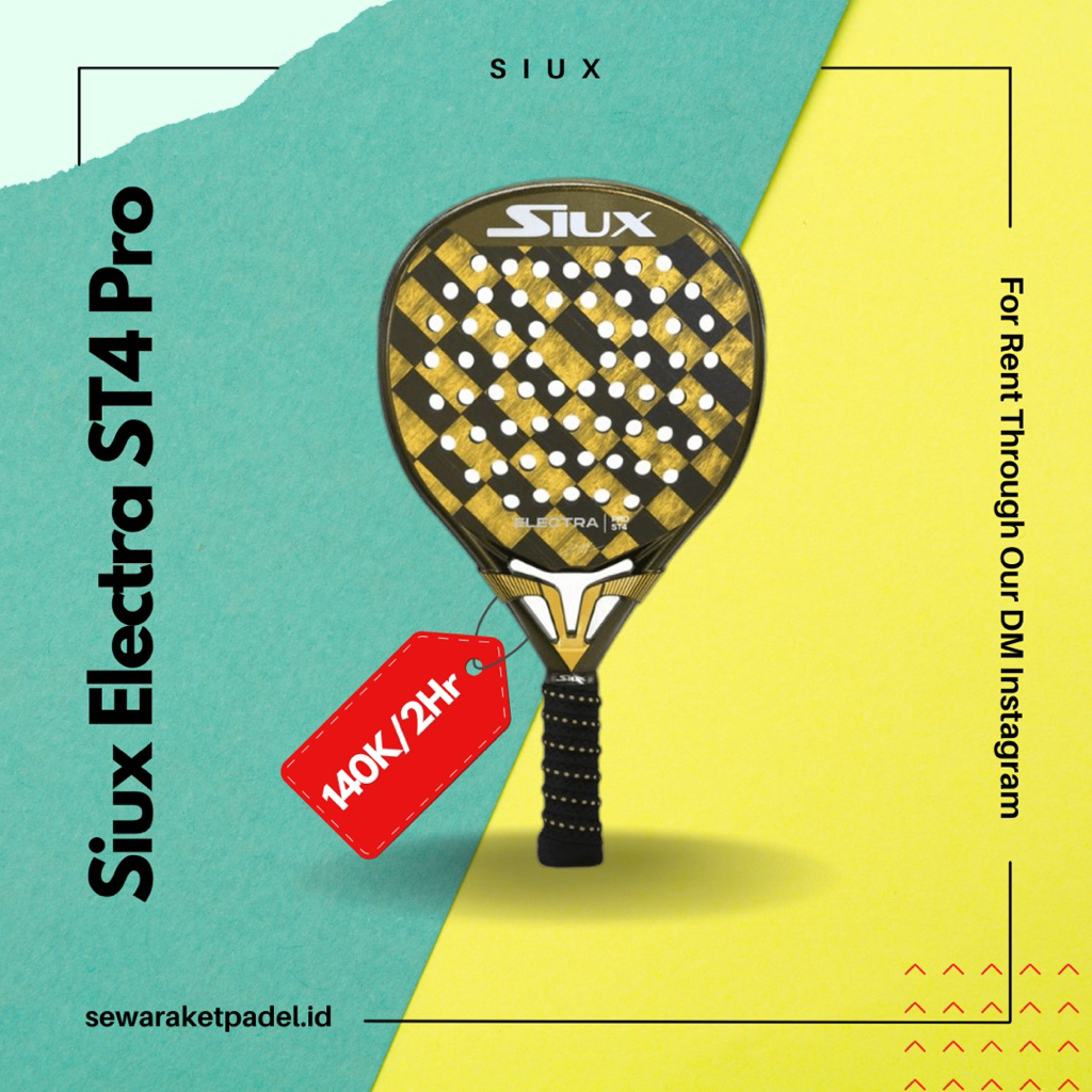 Siux Electri ST4 Pro Sewa Raket Padel