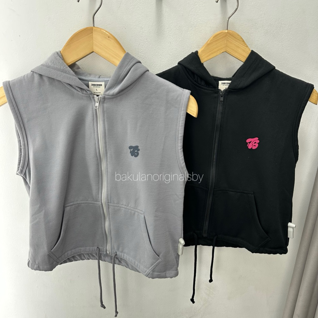 3SECOND VEST HOODIE WANITA ORIGINAL STORE