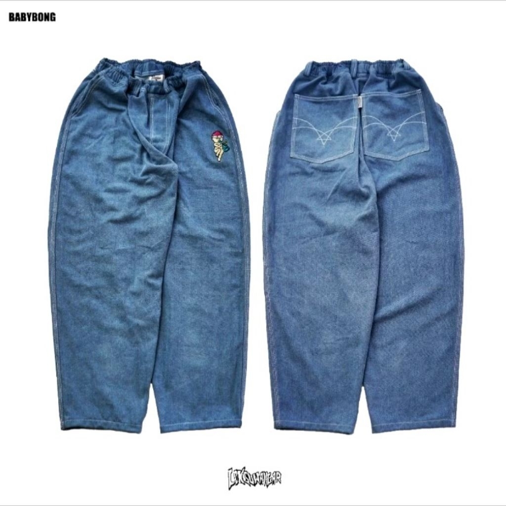 Baggy Pants Babybong -Soft blue