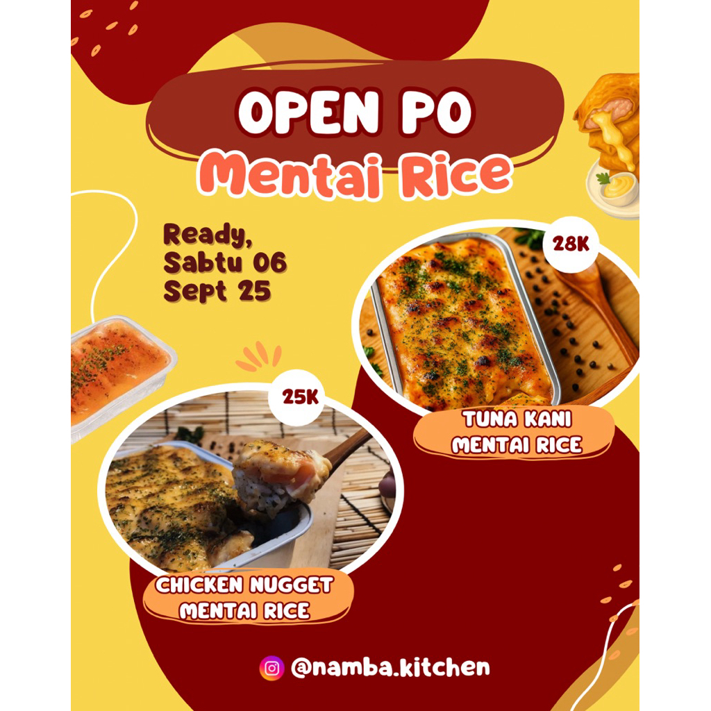 

Open Pre Order Mentai Rice