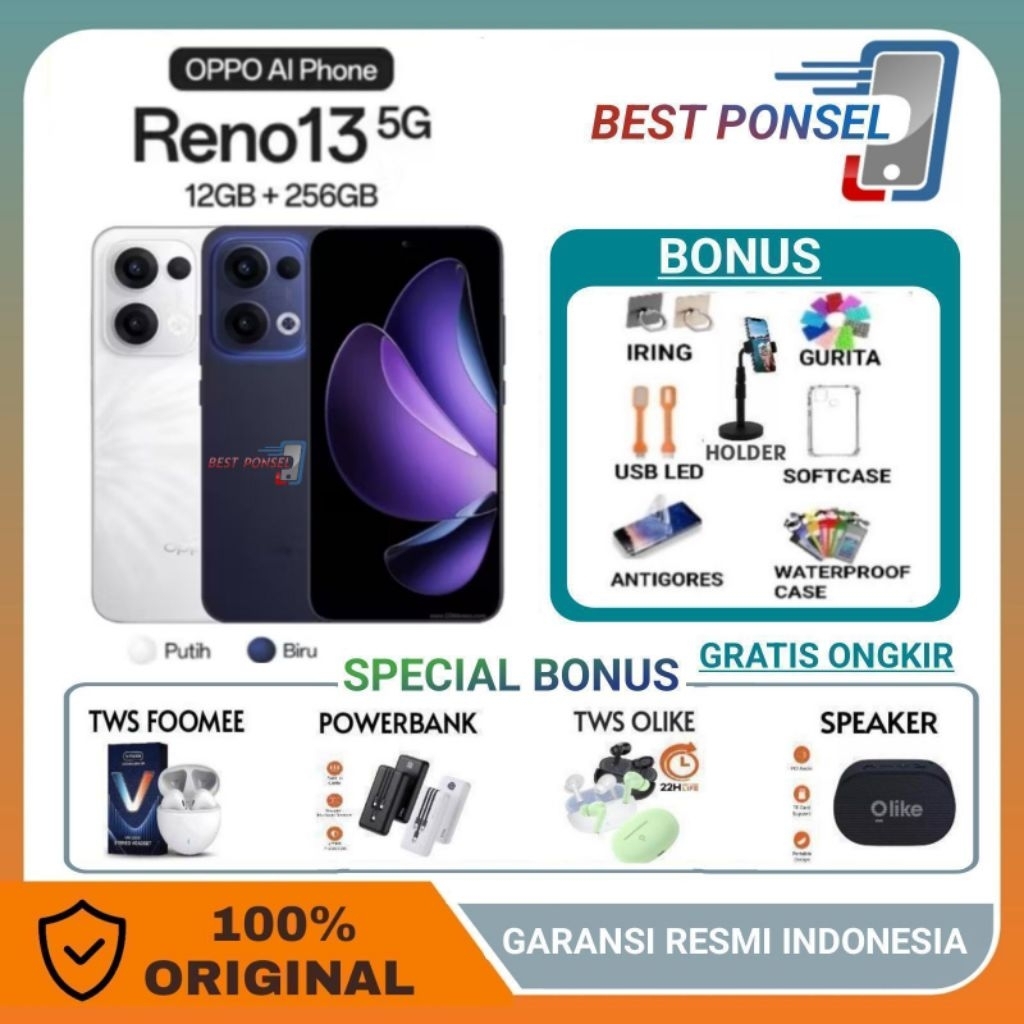 OPPO RENO 13 5G NFC 12GB + 256GB GARANSI RESMI OPPO INDONESIA