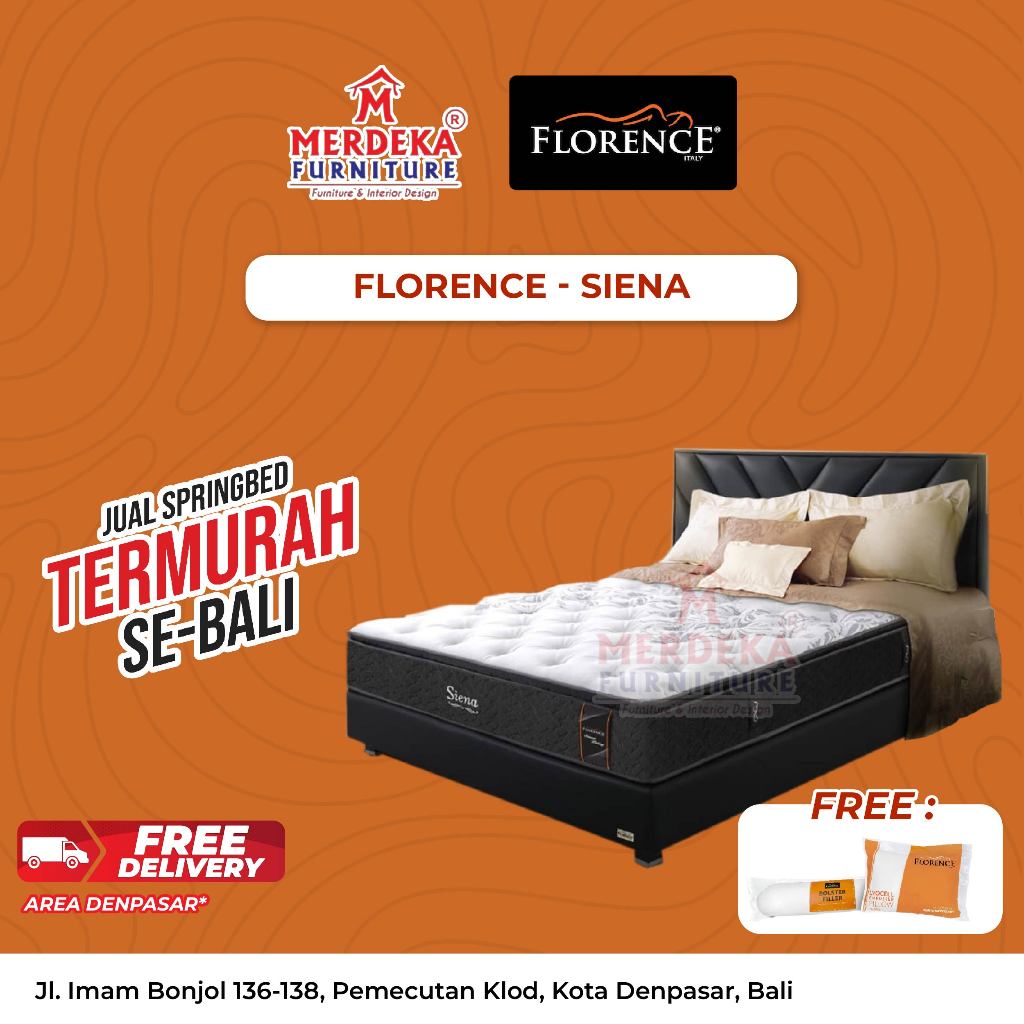 Kasur Florence ~ Siena | Spring Bed 160x200|Free Bantal|