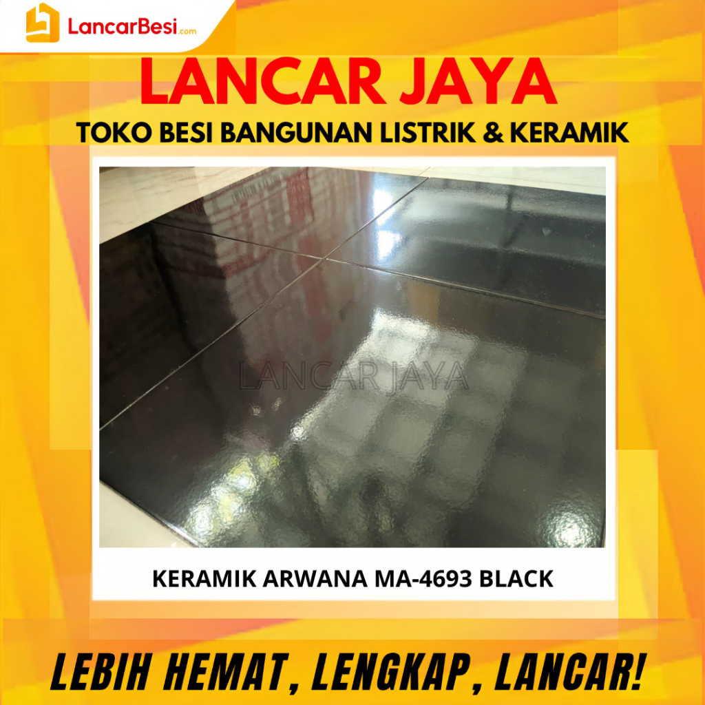 Keramik Lantai 40x40 Arwana MA-4693 Black Hanya Untuk Area Jogja & Sekitarnya