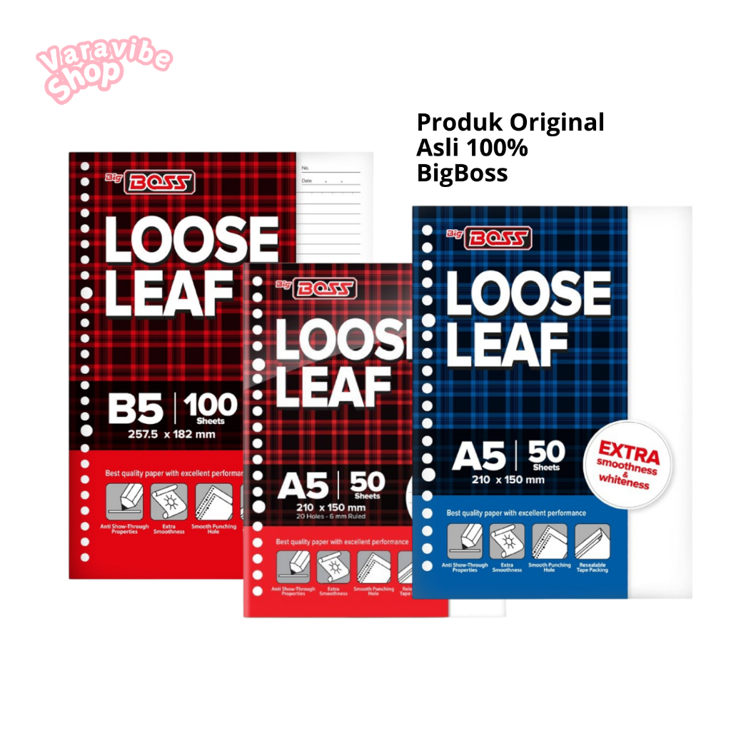

Kertas Binder Loose Leaf Garis A5 B5 Isi File Binder A5 20 Ring B5 26 Ring Kertas Note Binder