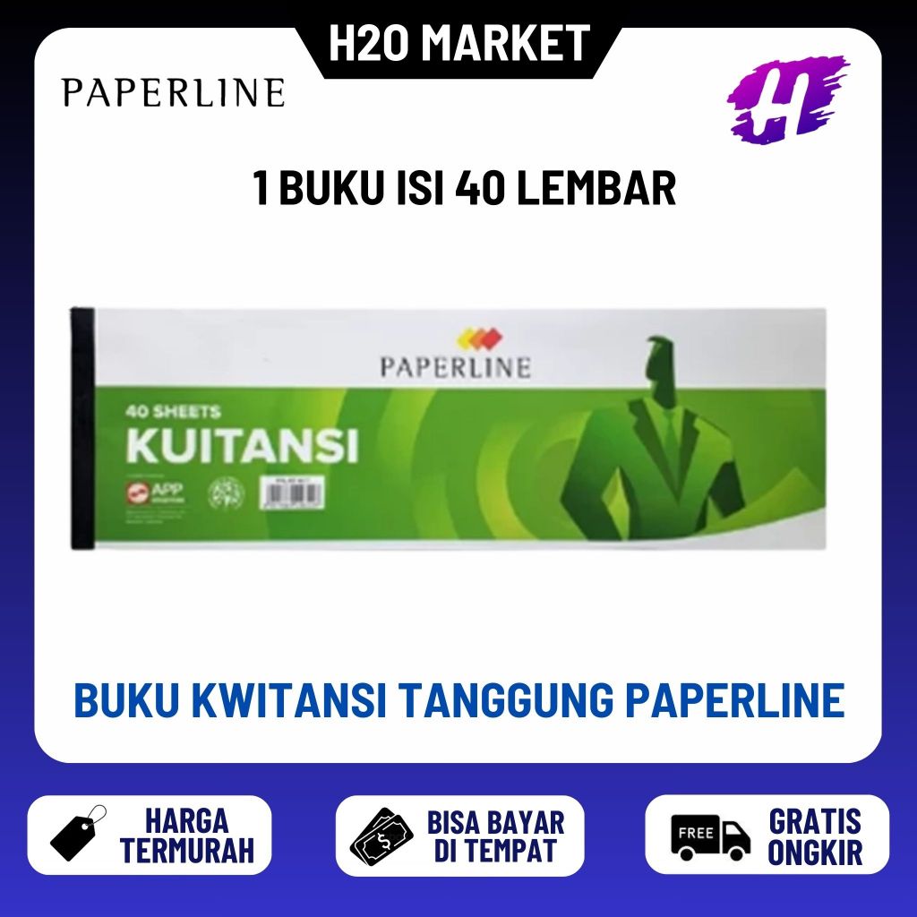 

❤️H2O❤️ BUKU KWITANSI TANGGUNG PAPERLINE ISI 40 LEMBAR / KWITANSI SEDANG