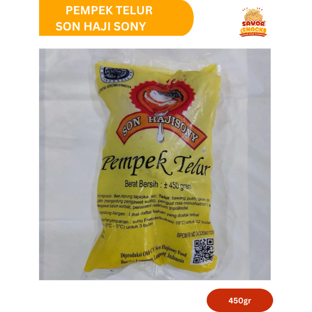 

[ASLI] Pempek Telur Son Haji Sony 450gr