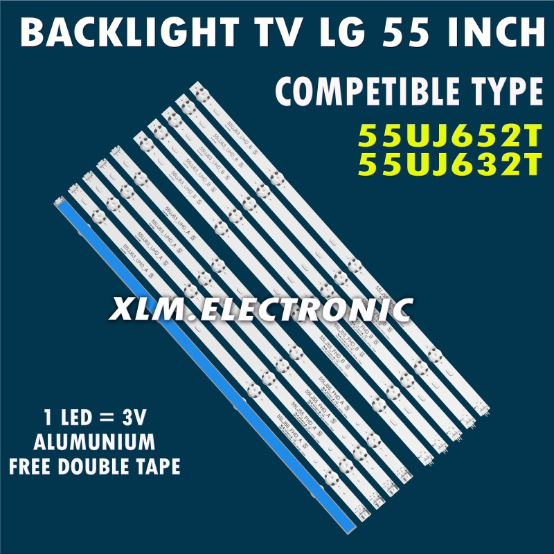 BACKLIGHT TV LED LG 55UJ652T 55UJ632T 55UJ652 55UJ632 55UJ UK 55 IN INCH