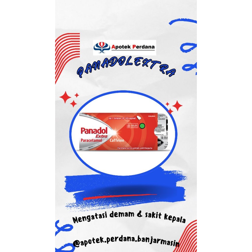 Panadol Extra – Pereda Nyeri Lebih Kuat dengan Kafein (10 Tablet)