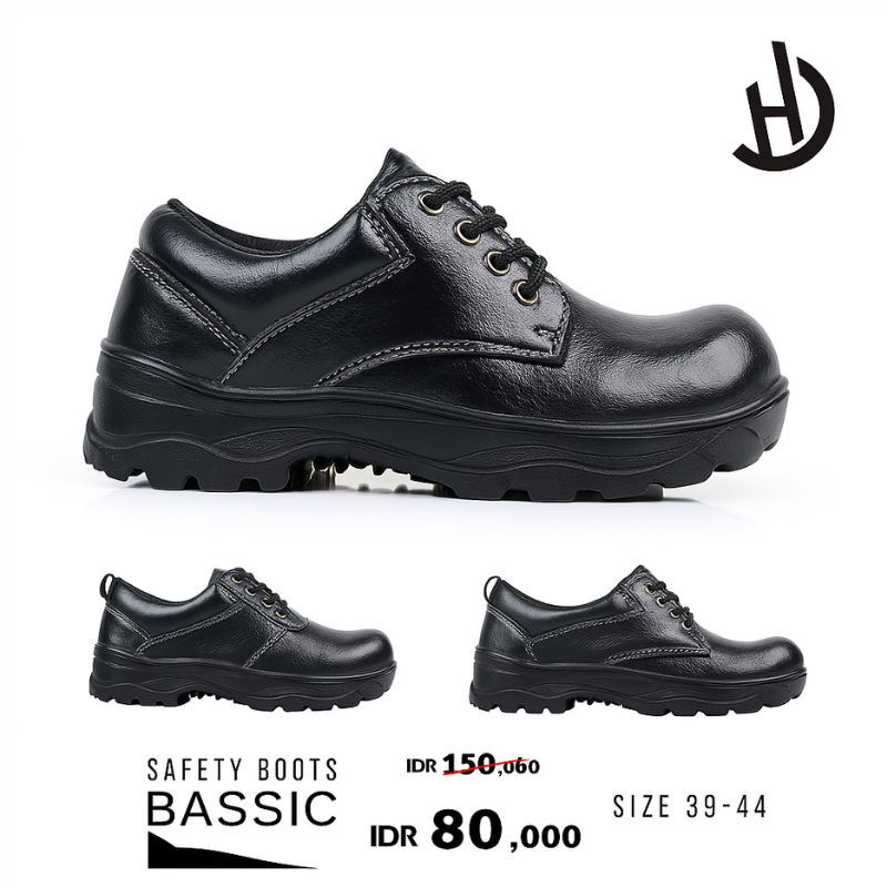 sepatu safety ujung besi/sepatu septi boots kerja berat dan kerja lapangan atau kerja proyek
