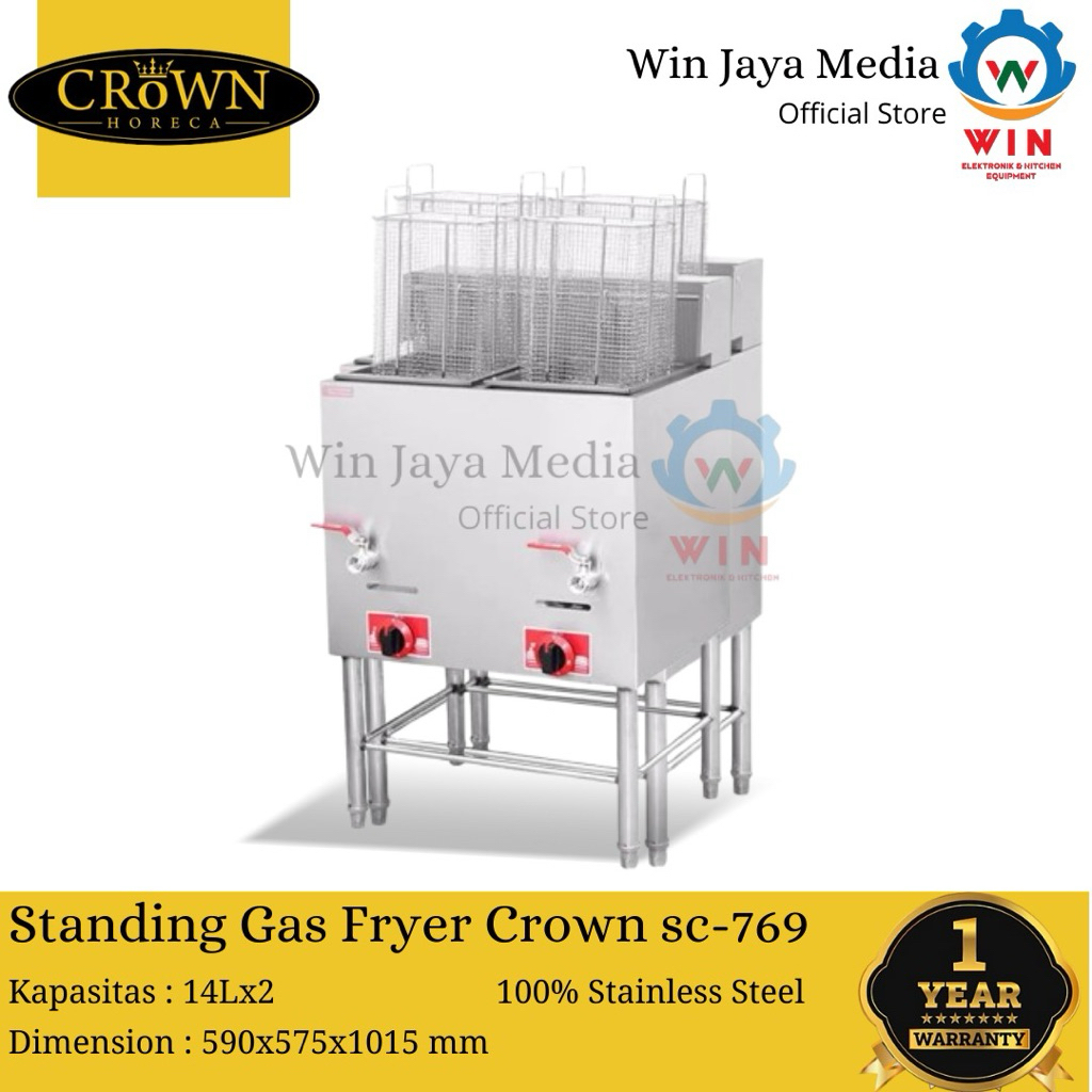STANDING GAS DEEP FRYER CROWN SC