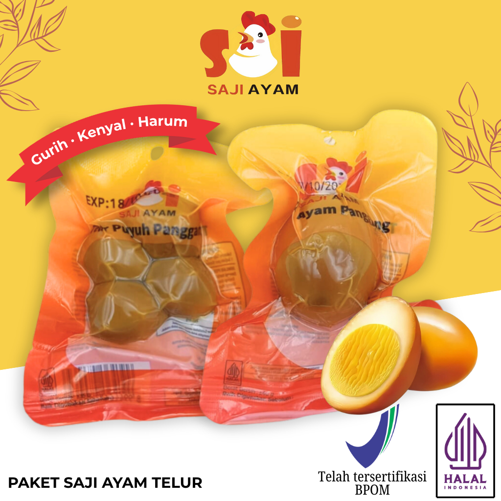 

SAJI AYAM telur puyuh panggang / telur ayam panggang snack siap saji / EGG / Enak & Bergizi