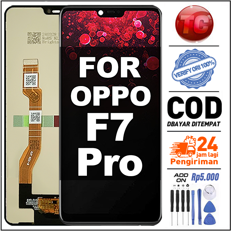 TC LCD For OPPO F7 Pro Fullset hp Touchscreen Kompatibel untuk Glass Touch Screen Digitizer COD