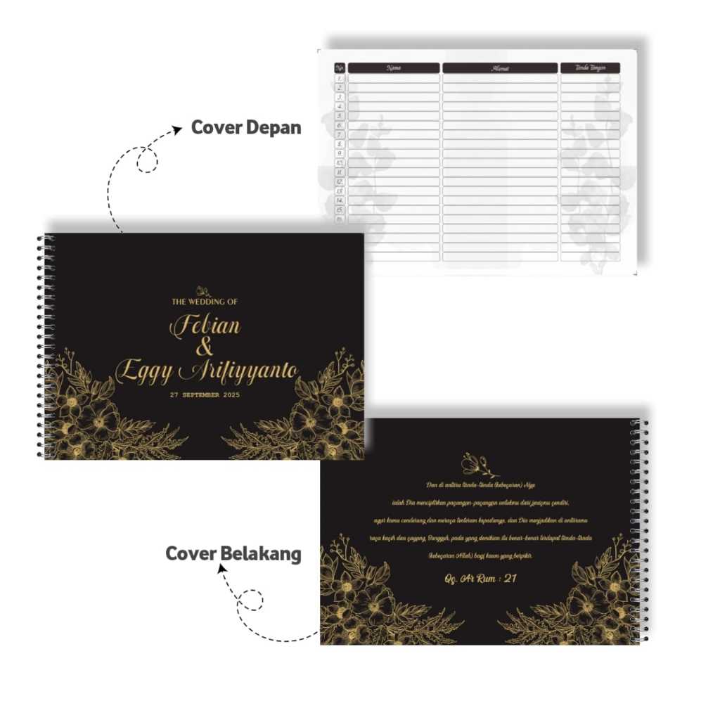 

Buku Tamu Pernikahan / Wedding Guest Book