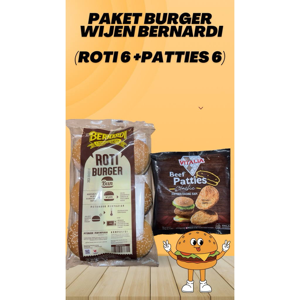 

Bernardi paket Roti wijen dengan daging isi 6 pcs