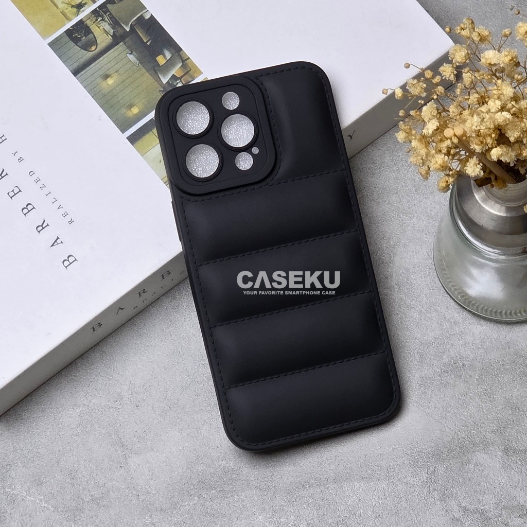 iPhone 15 iPhone 15 Plus iPhone 15 Pro iPhone 15 Pro Max Case Pillow Bantal Case Jaket 3D Black Case