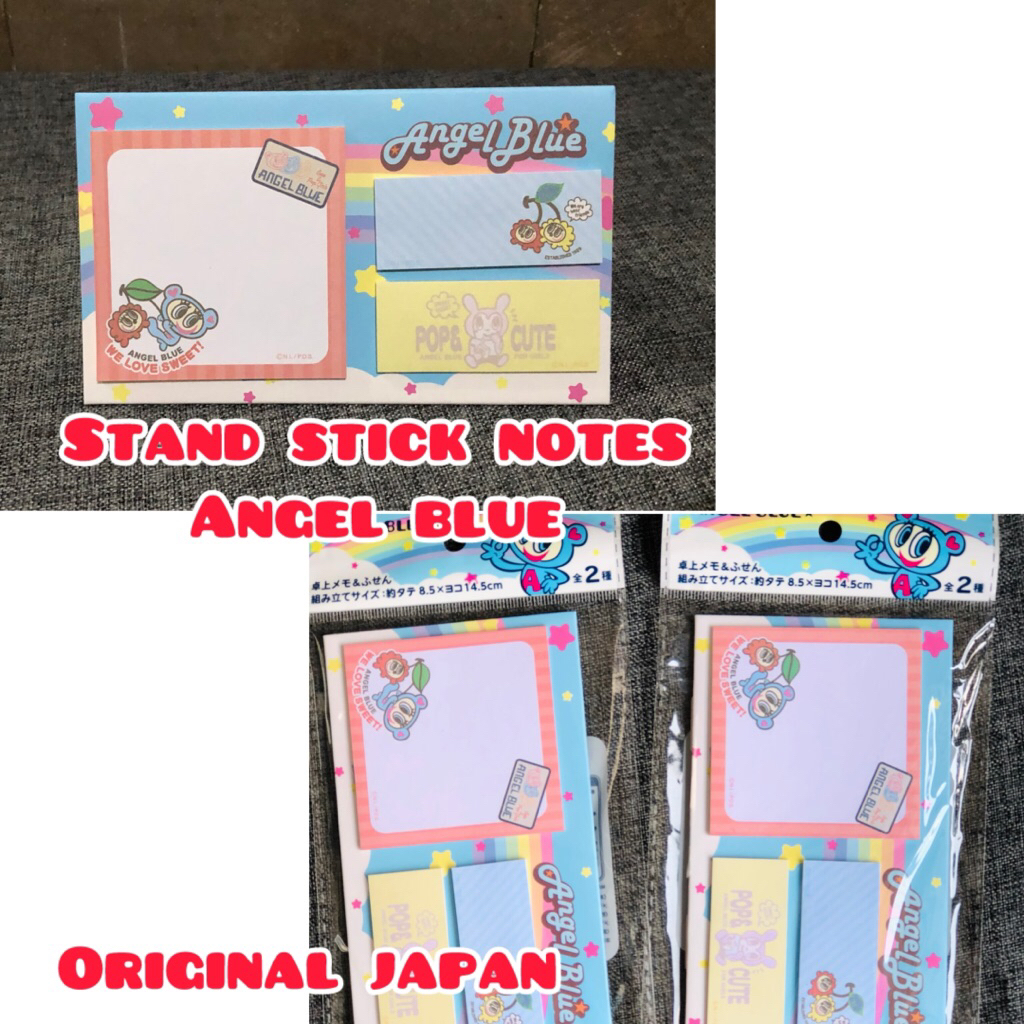 

angel blue stick notes memo original japan