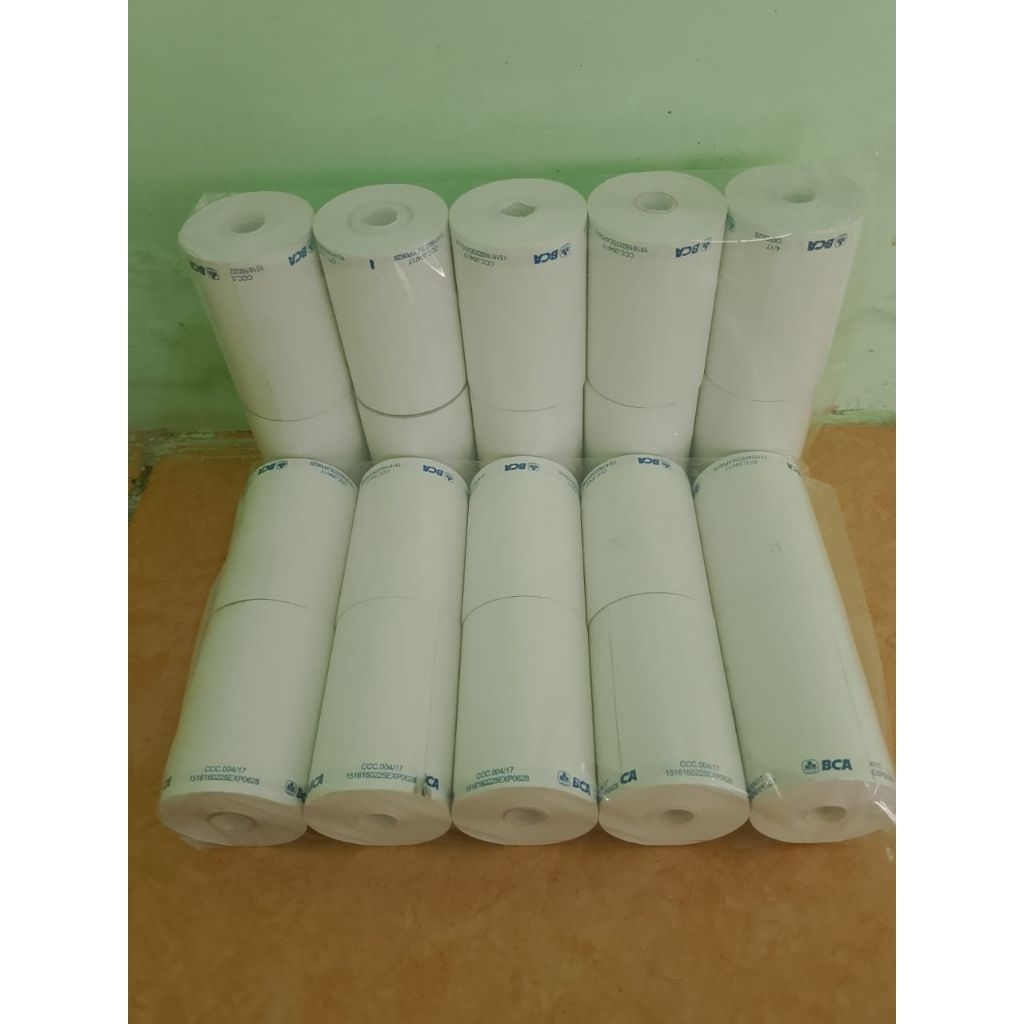 

Kertas Thermal Logo BCA 58x40 paket 10 roll