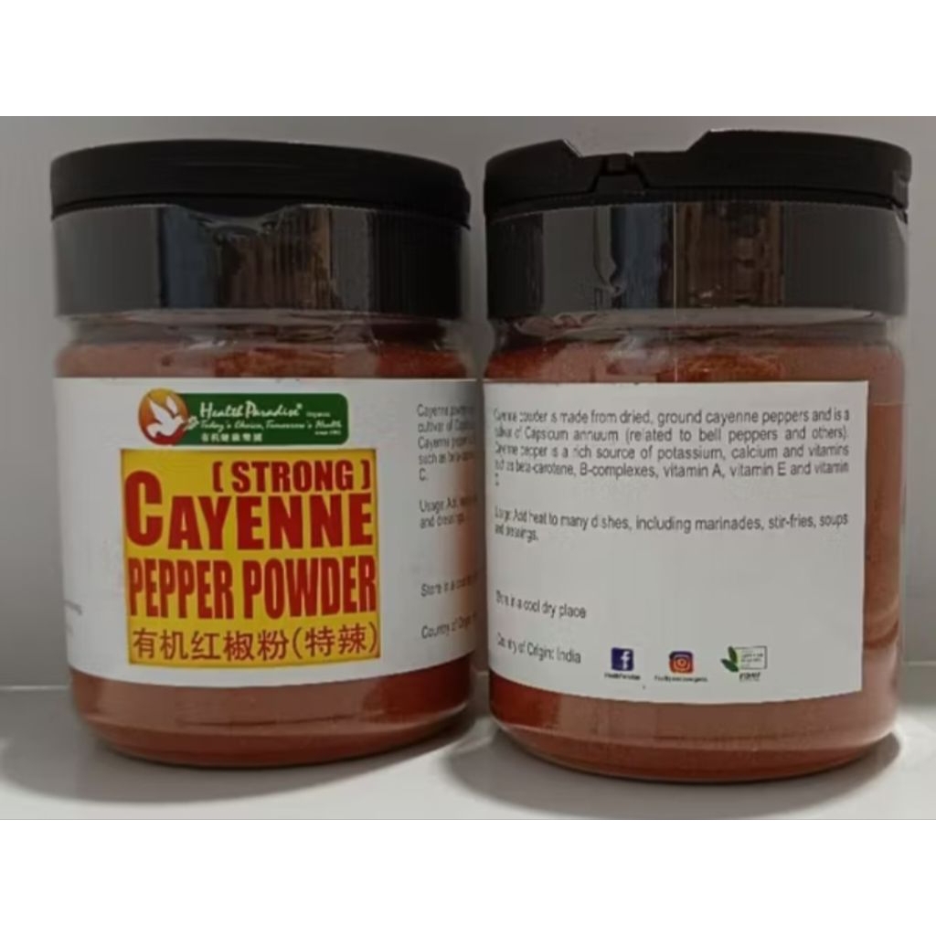 

Organic Cayenne Pepper Powder Strong Bubuk Cabe Organik 5 gram 10 gram 20 gram Health Paradise