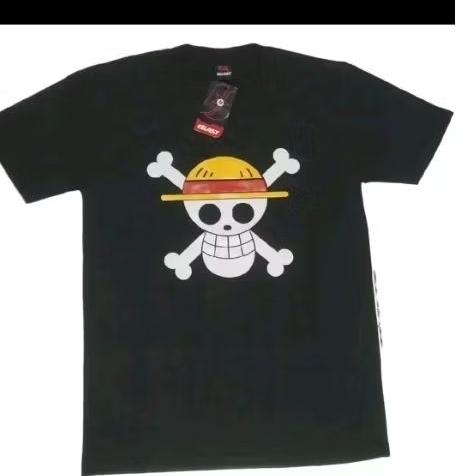 kaos one piece/tengkorak/bajak laut pria dan wanita