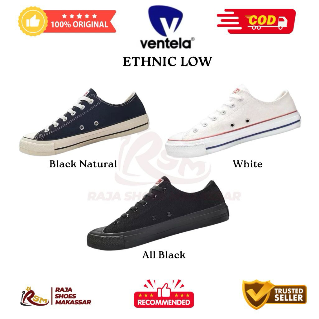 (ASLI-COD) Sepatu Ventela Ethnic Low  - Ventela Shoes - Ventela Makassar - Sepatu Ventela Shoes - Se