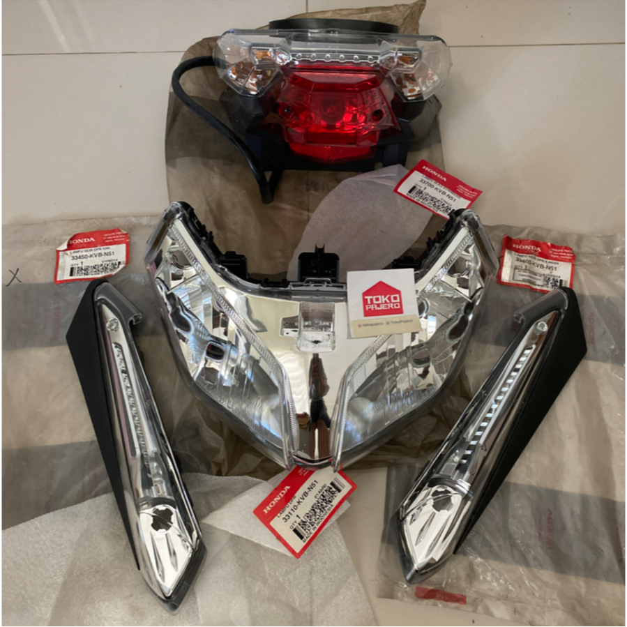 Lampu Depan Sein Belakang Fullset Vario Techno 110 Karbu Original AHM