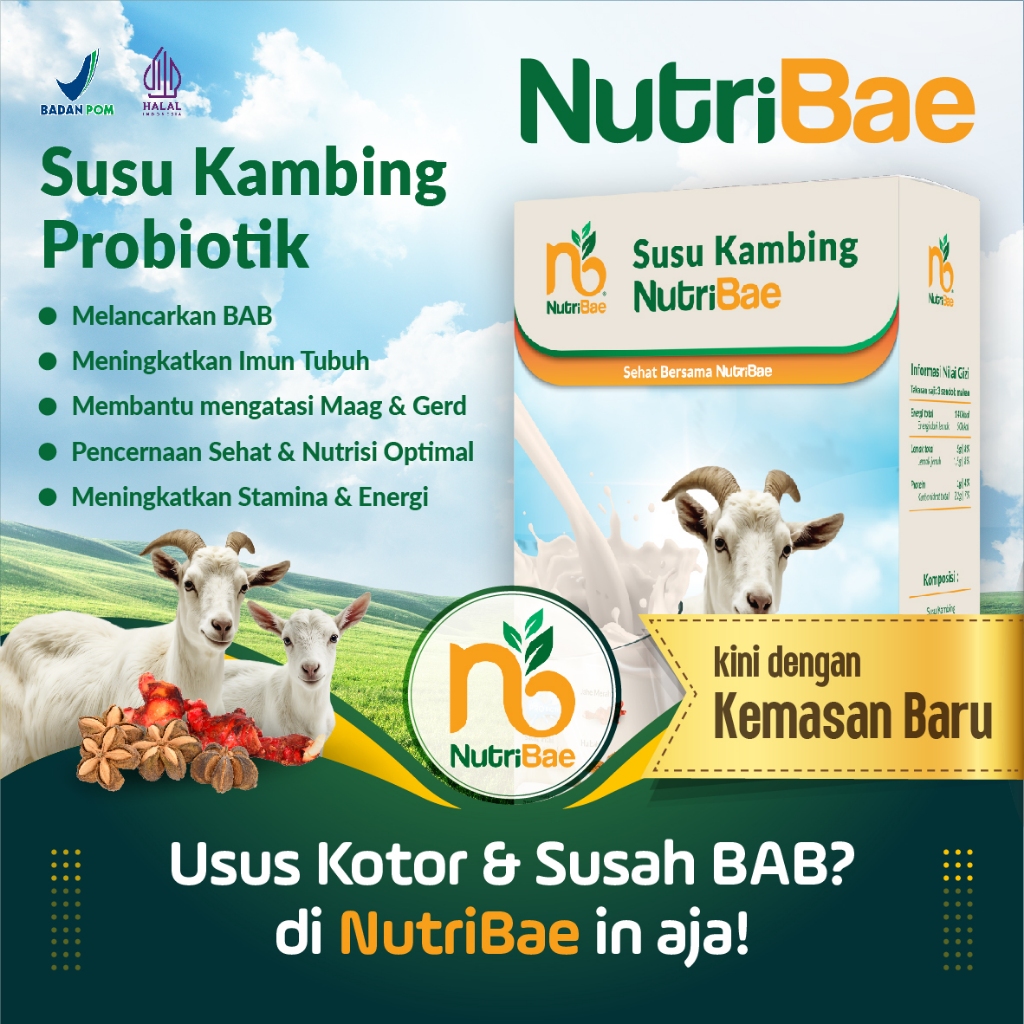 NutriBae Susu Kambing Probiotik 250 Gram