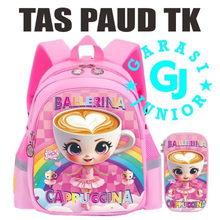 tas BALERINA CAPUCINO anak sekolah perempuan PAUD TK model ransel viral terbaru