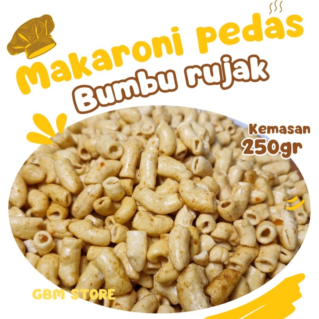 

250gram Makroni Bumbu Rujak Mini Makroni Pedas Rujak Lartus