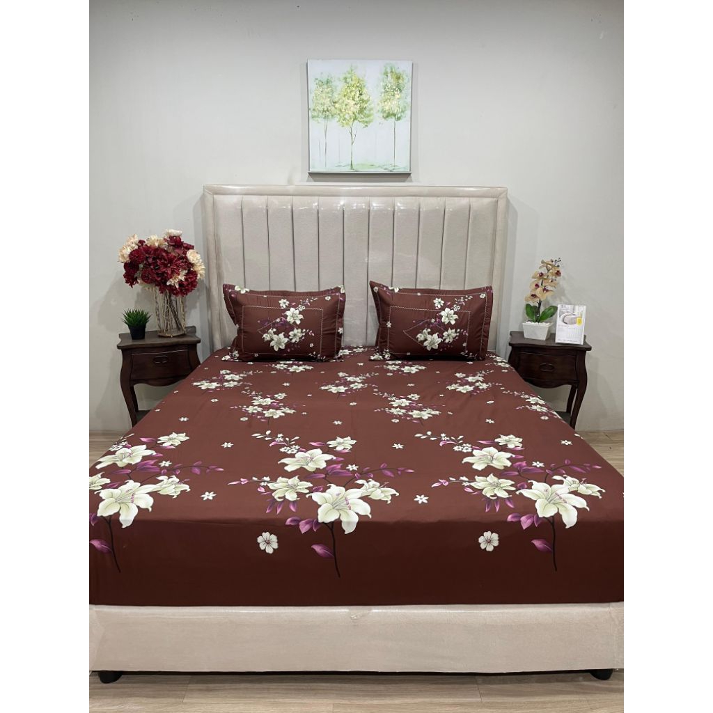 sprei tempahan estetik ukuran 180x200x30 bahan mikro