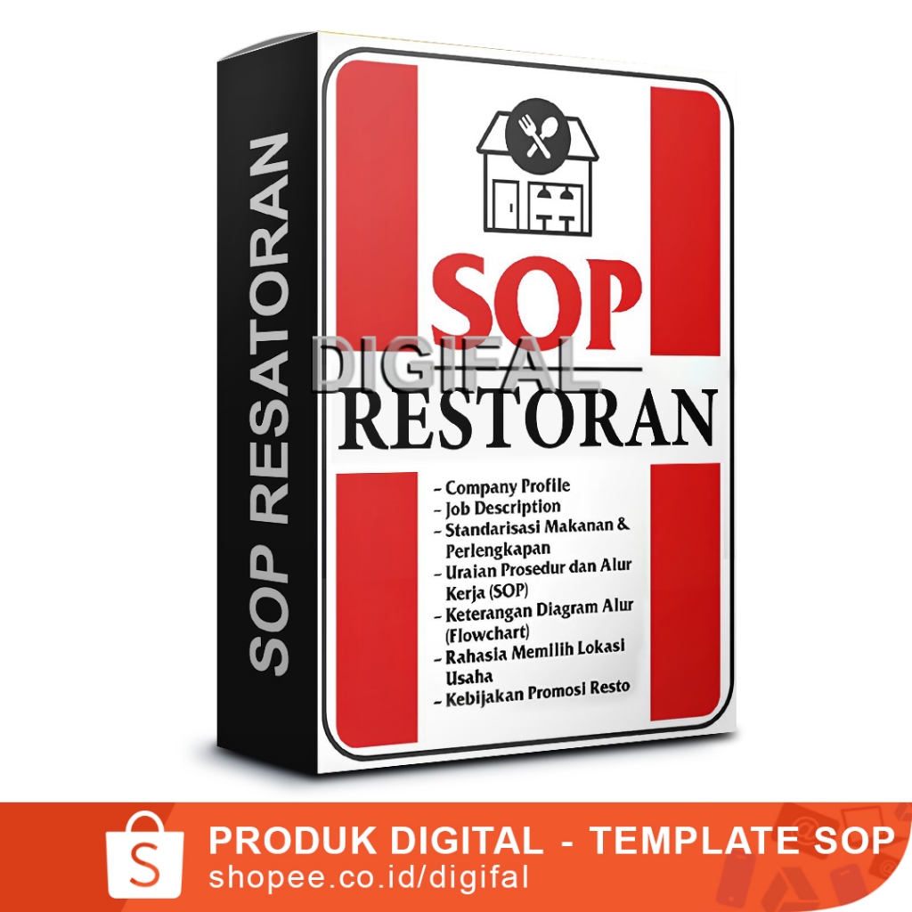 Paket SOP RESTORAN - Standar Operasional Prosedur Usaha Bisnis Restaurant Rumah Makan Resto Lengkap