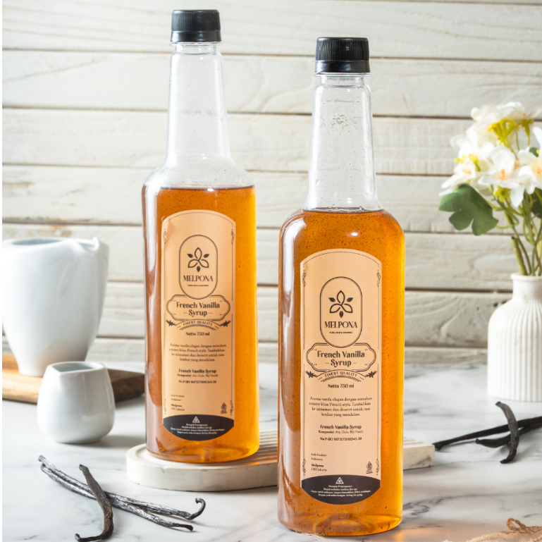 

Melpona Vanilla Syrup Sirup Vanili Premium Natural Organik Halal untuk Kopi Minuman