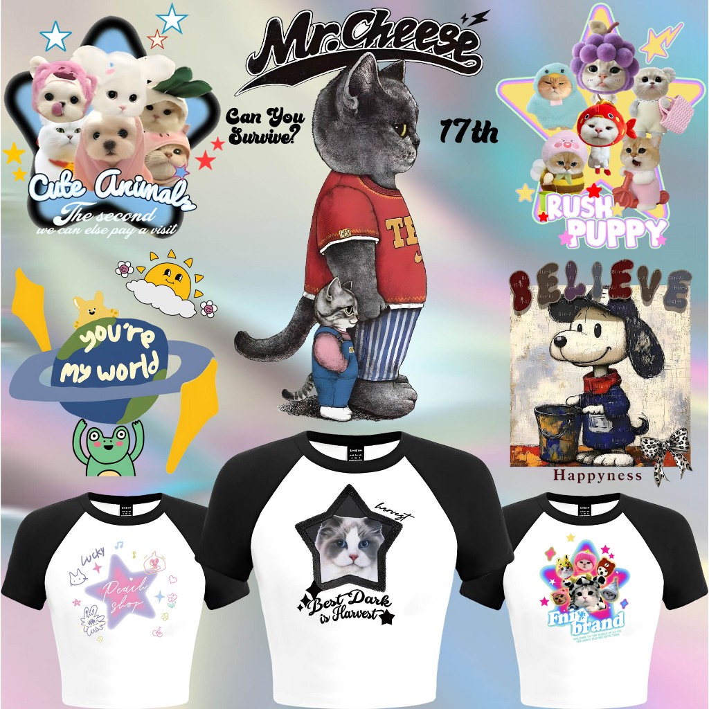 

SABLON STICKER DTF UKURAN 19CM TEMA RANDOM 17