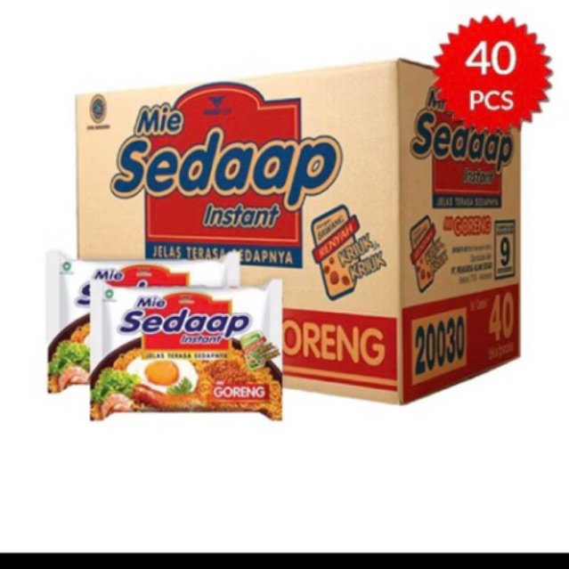 

MIE SEDAP GORENG 1dus isi 40 banyak varian rasa