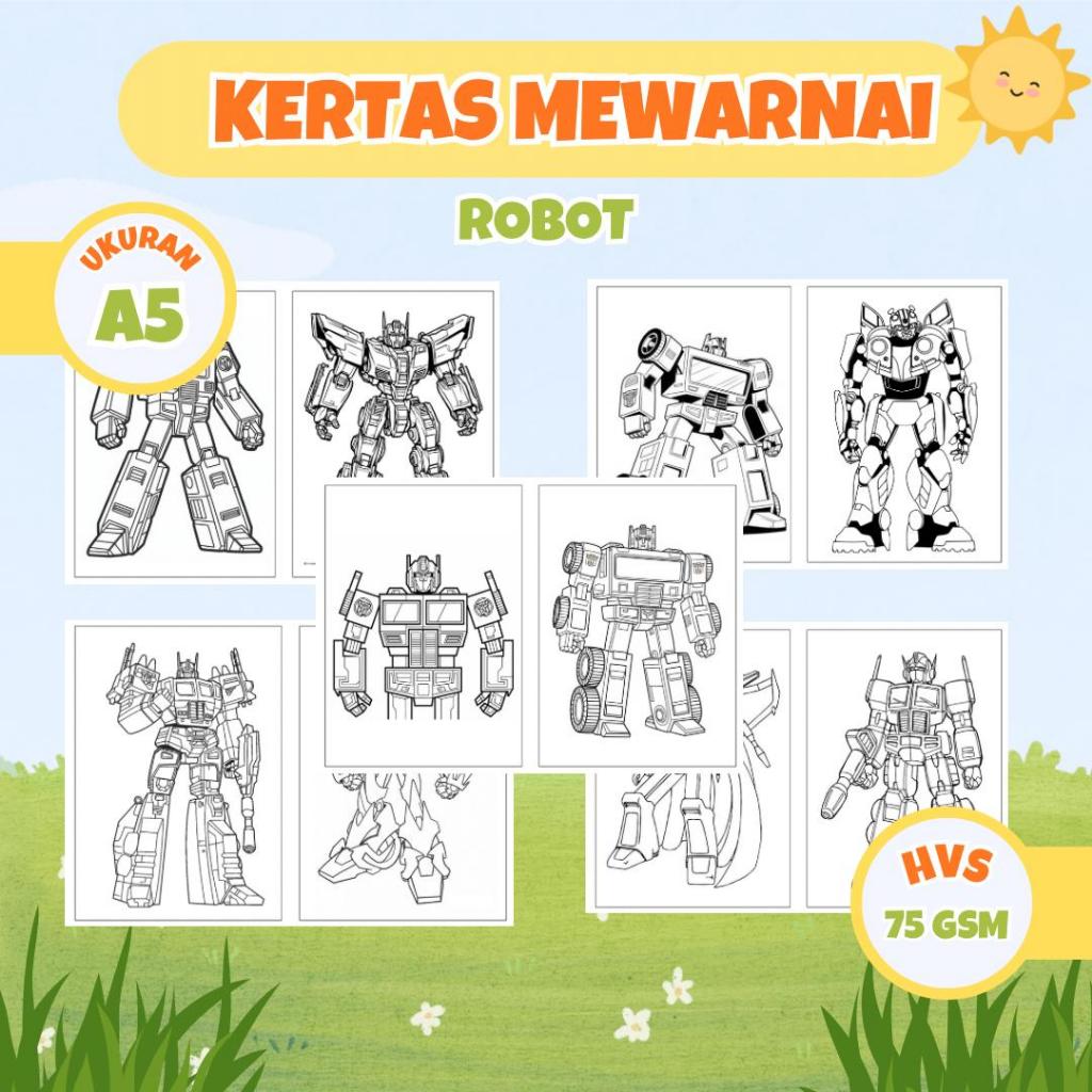 

Kertas Mewarnai Tema Robot | isi 10 Gambar Berbeda