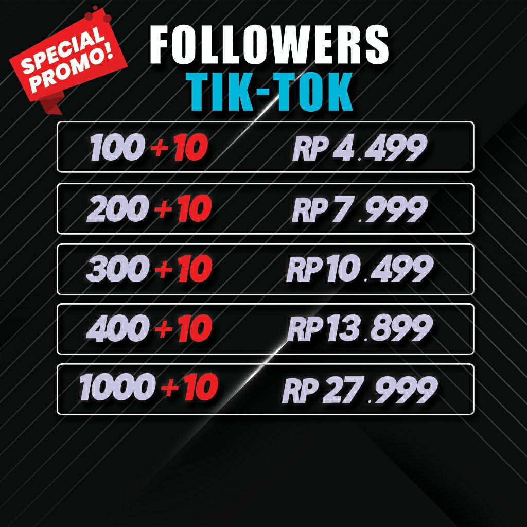 Followers TikTok Permanen Murah Bergaransi