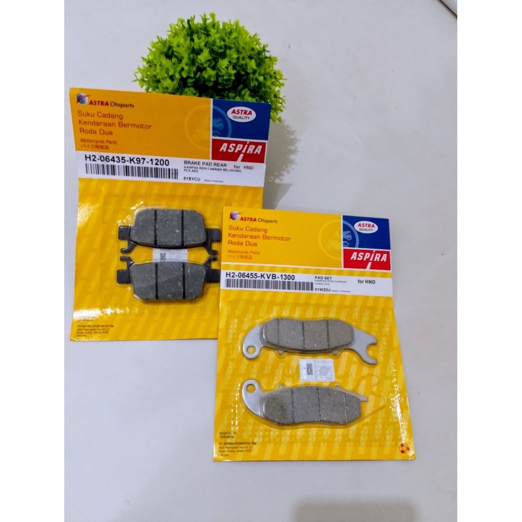 Paket Kampas Rem Depan Belakang PCX 150 ADV 160 (ABS) ASPIRA